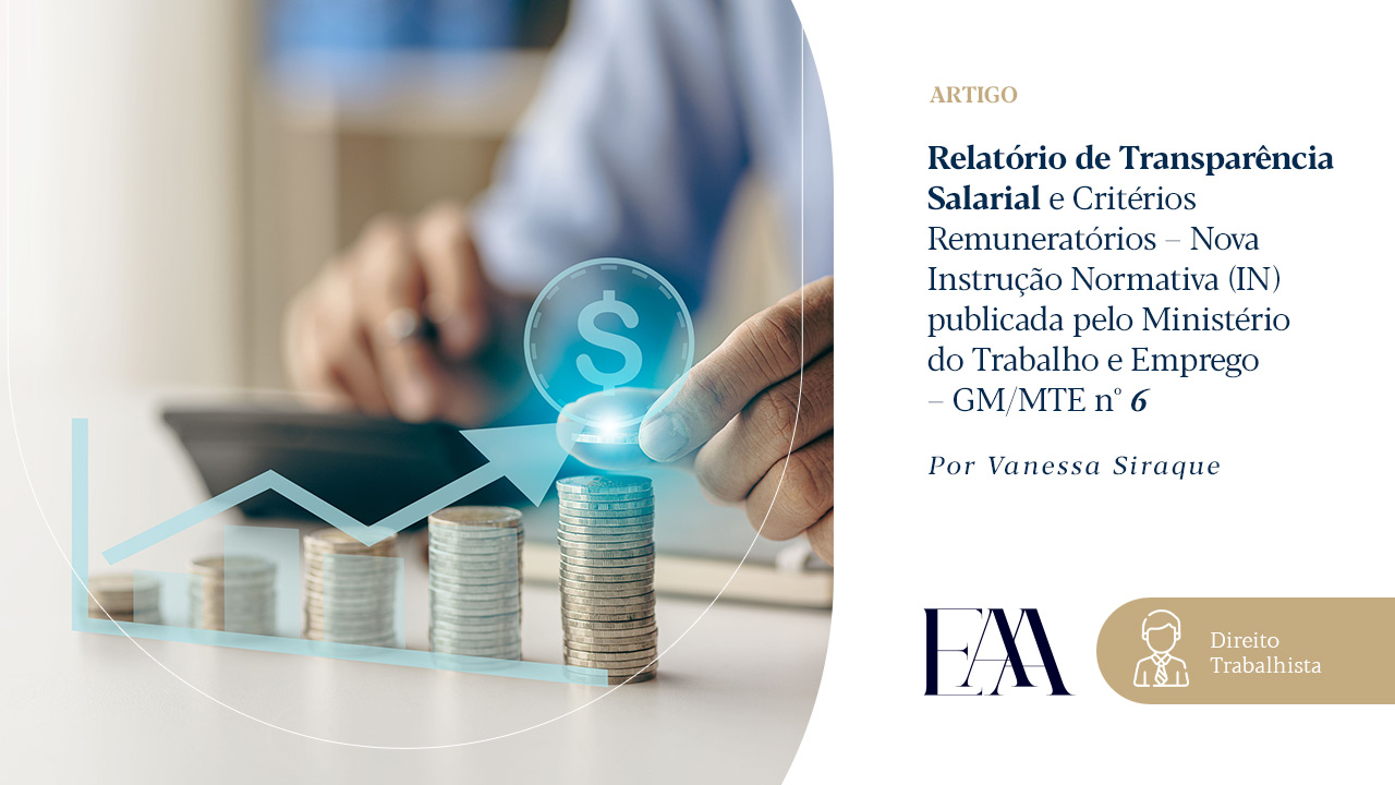 Relatório de Transparência Salarial e Critérios Remuneratórios – Nova Instrução Normativa (IN) publicada pelo Ministério do Trabalho e Emprego – GM/MTE nº 6